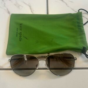 Kate Spade Metallic Aviator Sunglasses